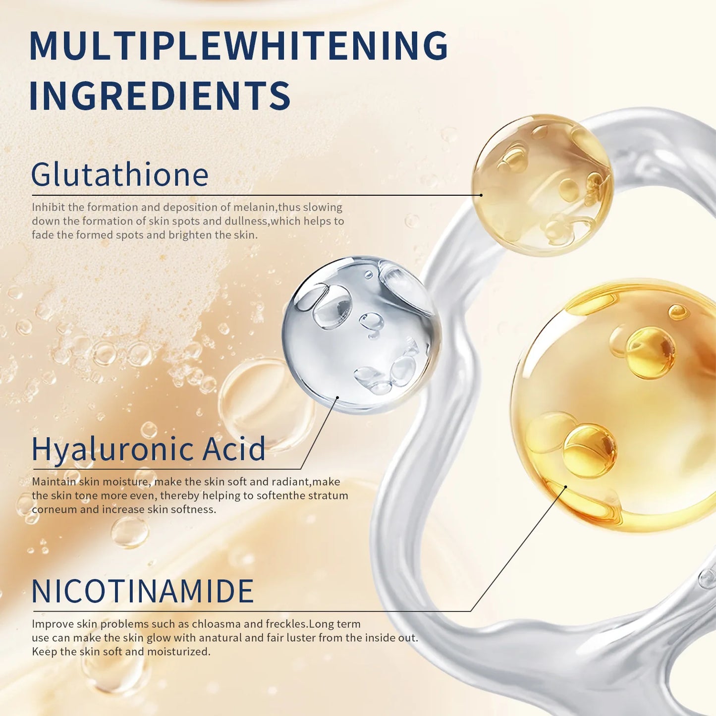 Whitening Face Cream, Reduce Dark Spots, Sun Spots, Melanin, With Collagen, Glutathione, Even Skin Tone For All Skin Types Peaceful Pleasures Health and Wellness