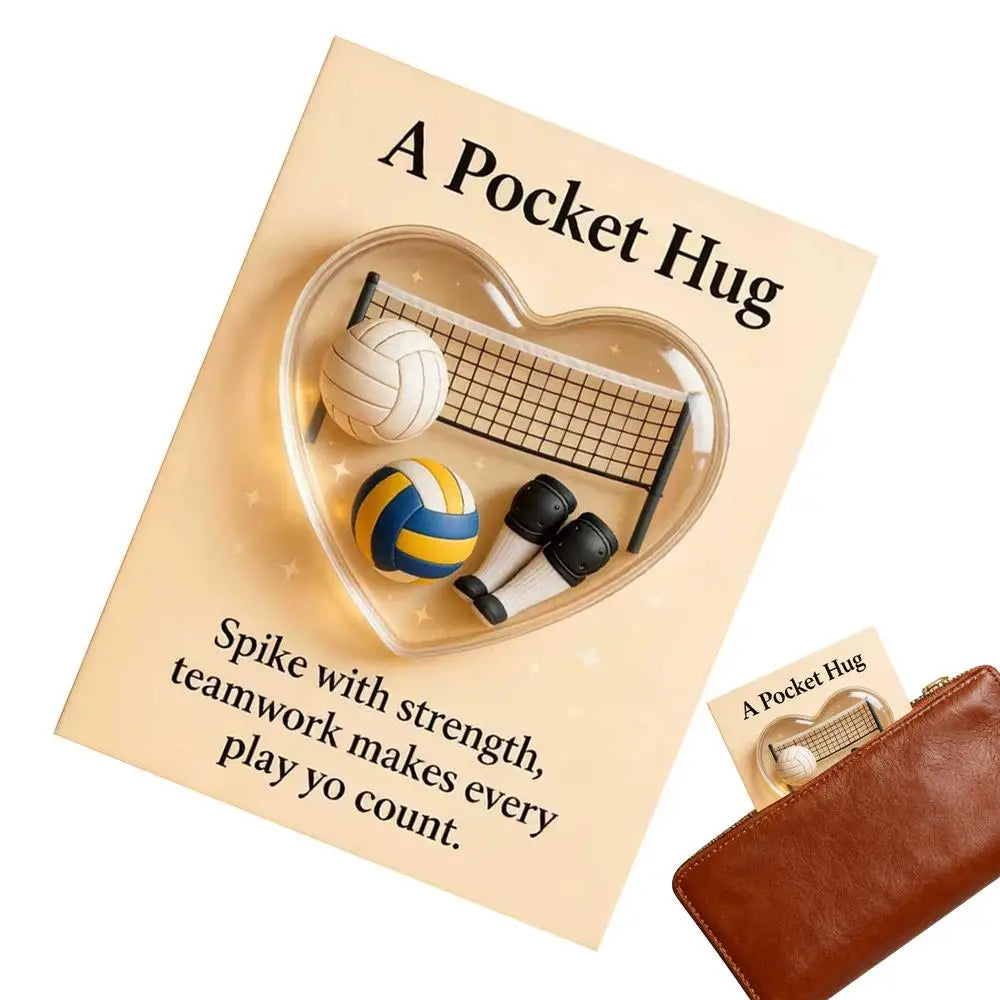 Pocket Sports Hug Pocket Motivational Keepsake Ball Sports Motivational Cards For Players Athletes Team Managers Fans Collectors Peaceful Pleasures Health and Wellness A China Mainland