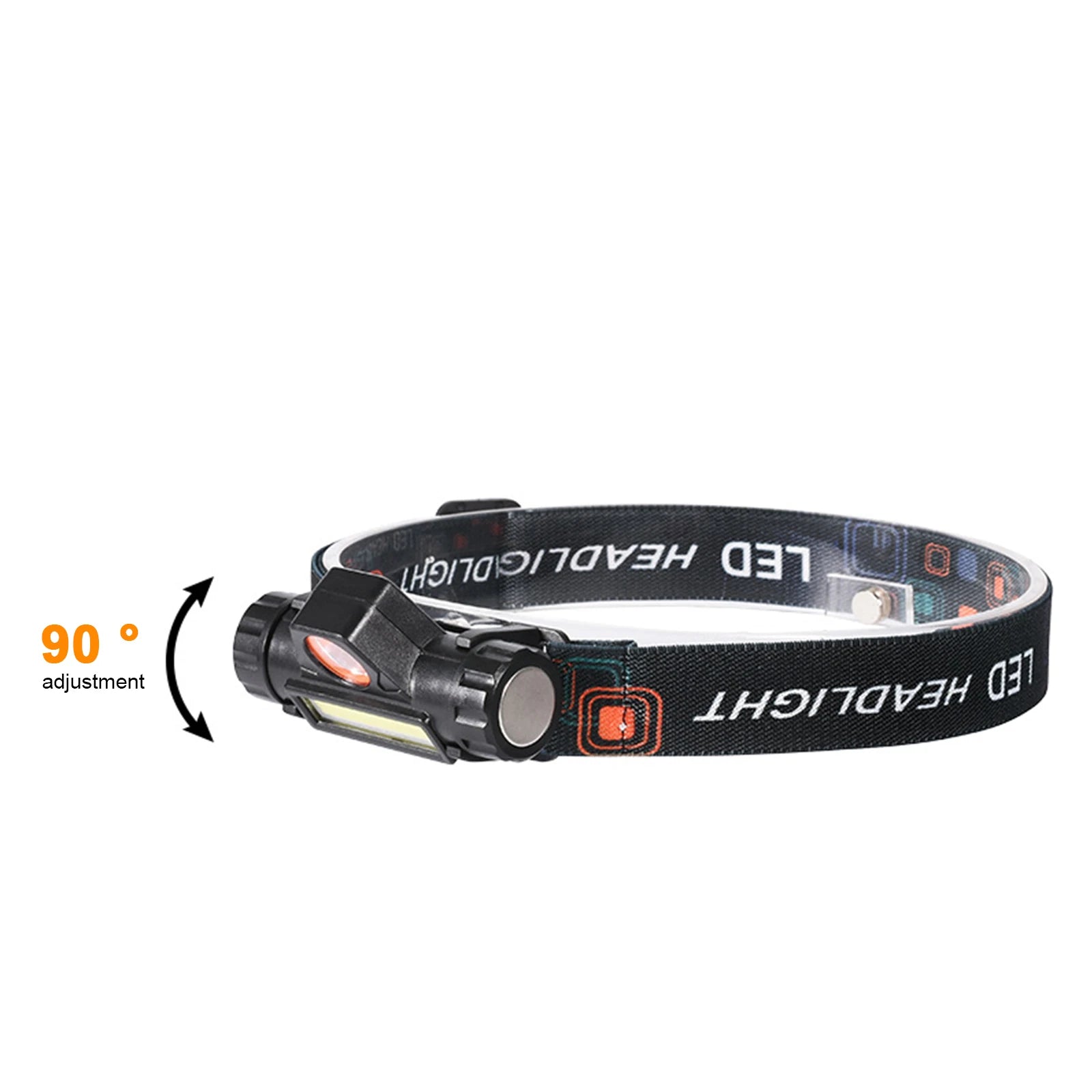 Q5+COB Bright Headlight Night Walking Headlamp Camping Hiking Head Lamp Rechargeable Outdoor Work Light 90 Degree Peaceful Pleasures Health and Wellness