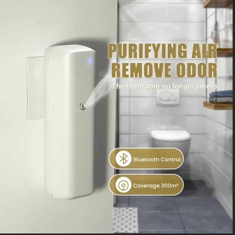 Wall Mount Fragrance Diffuser Plug in Aroma Diffuser Waterless Fragrance Nebulizer Bluetooth Control Air Scent Diffuser Machine Peaceful Pleasures Health and Wellness