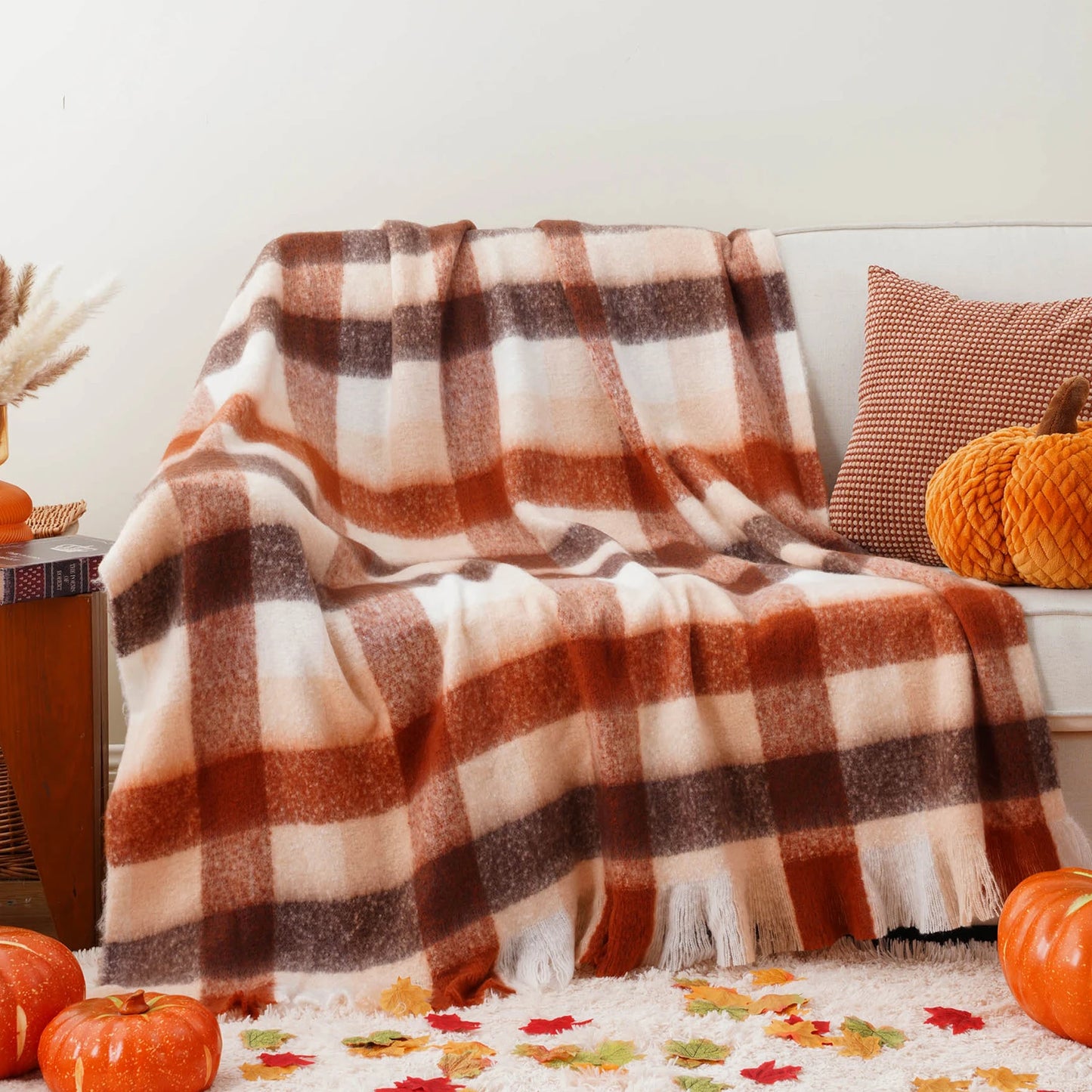 Battilo Plaid Throw Blanket | Soft Tartan Sofa Throw