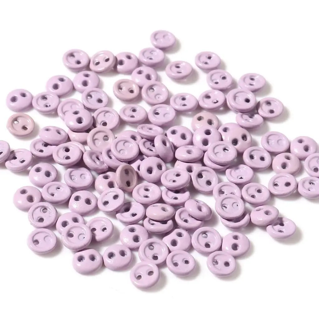 50pcs Mini Round Sewing Buttons 3/4/5mm – 2-Hole DIY Craft
