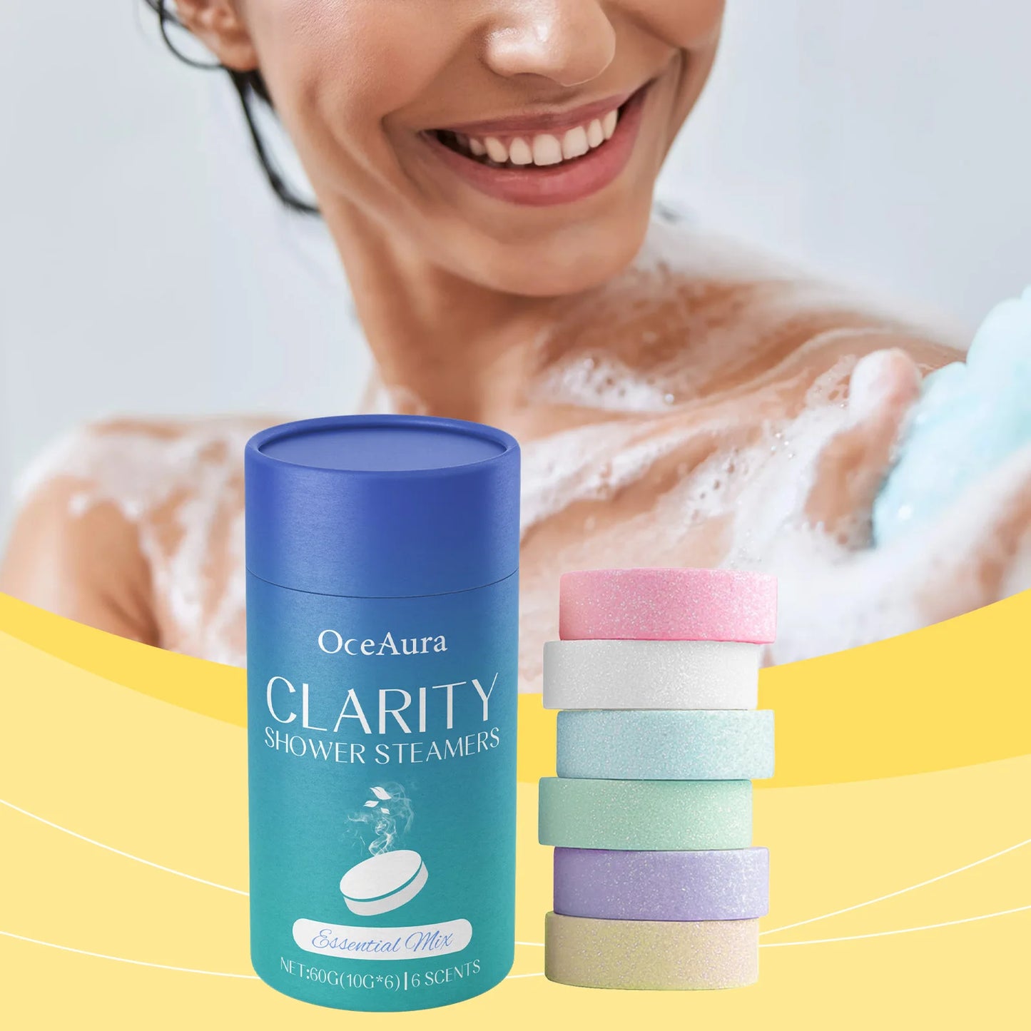 OceAura Aromatherapy Shower Tablet – Cleanse & Moisturize