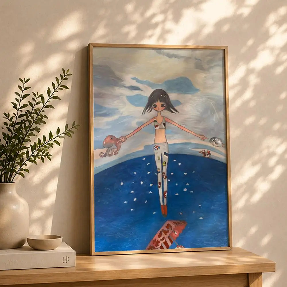 Artist A-Aya TakanoS Poster HD Self Adhesive Waterproof Wall Art Ideal for Home Office Dorm Bedroom Great Gift Peaceful Pleasures Health and Wellness White15 40X50cmNoframe