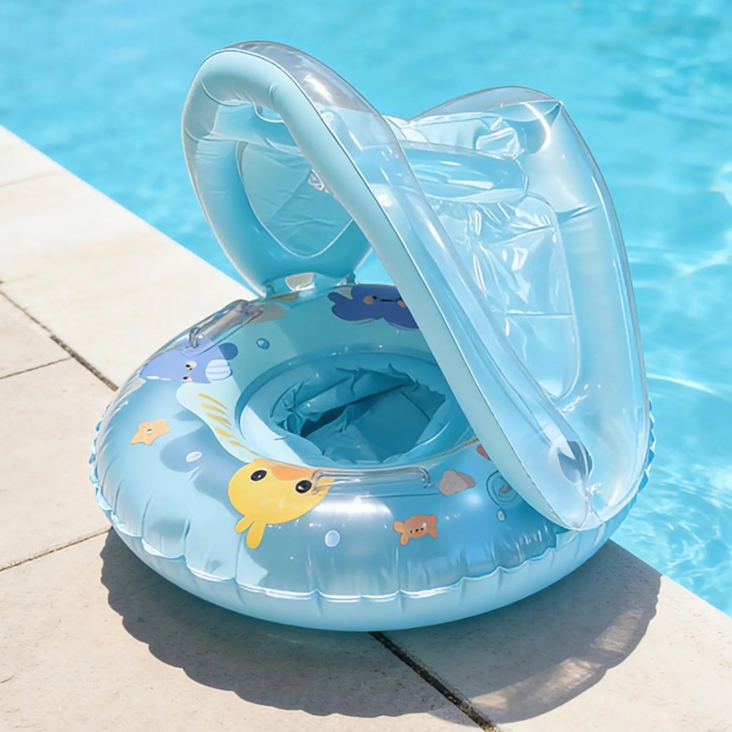 Inflatable Whale Swim Ring Portable Pool Float Swimming Toy for Kids, Beach Lake Outdoor Backyard Vacation Party Summer Peaceful Pleasures Health and Wellness