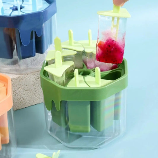 8-Cavity Silicone Popsicle Mold with Lid & Drip Tray Ice Pop Mold Oasis Select