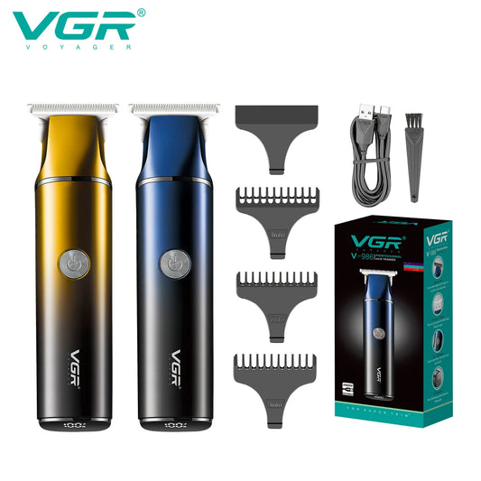 VGR Cross Border Digital Display Barber Gradual Body oil shears Electric fader Home carving razor V-986 Peaceful Pleasures Health and Wellness