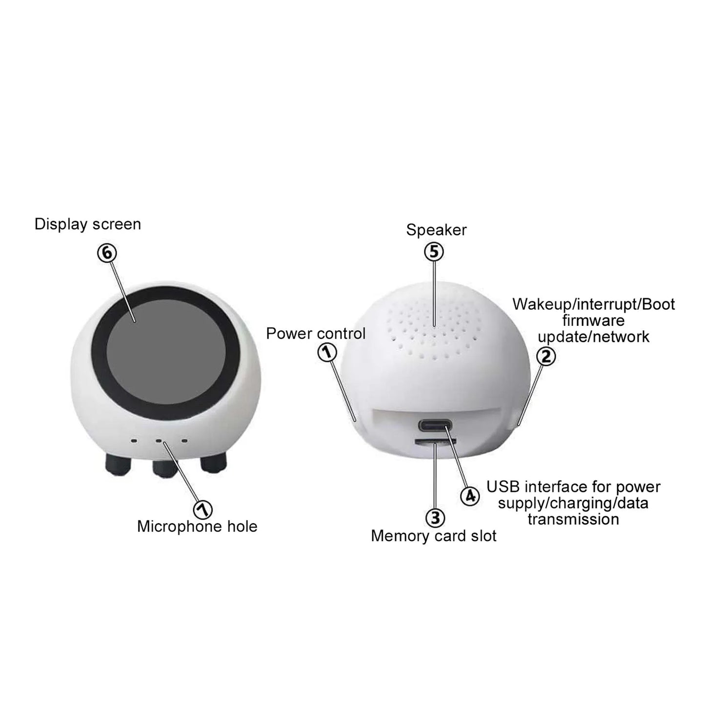 Smart Talking Robot Companion Voice Wake Up Screen Deepseek AI