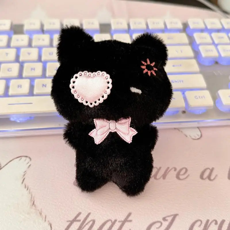 Kawaii Plush Cat Keychain | Soft Kitty Bag Charm Pendant