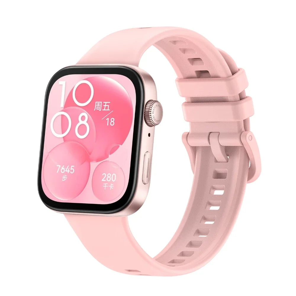 Silicone Band for Huawei Watch Fit 4/4 Pro/3 – Color Buckle Peaceful Pleasures Health and Wellness