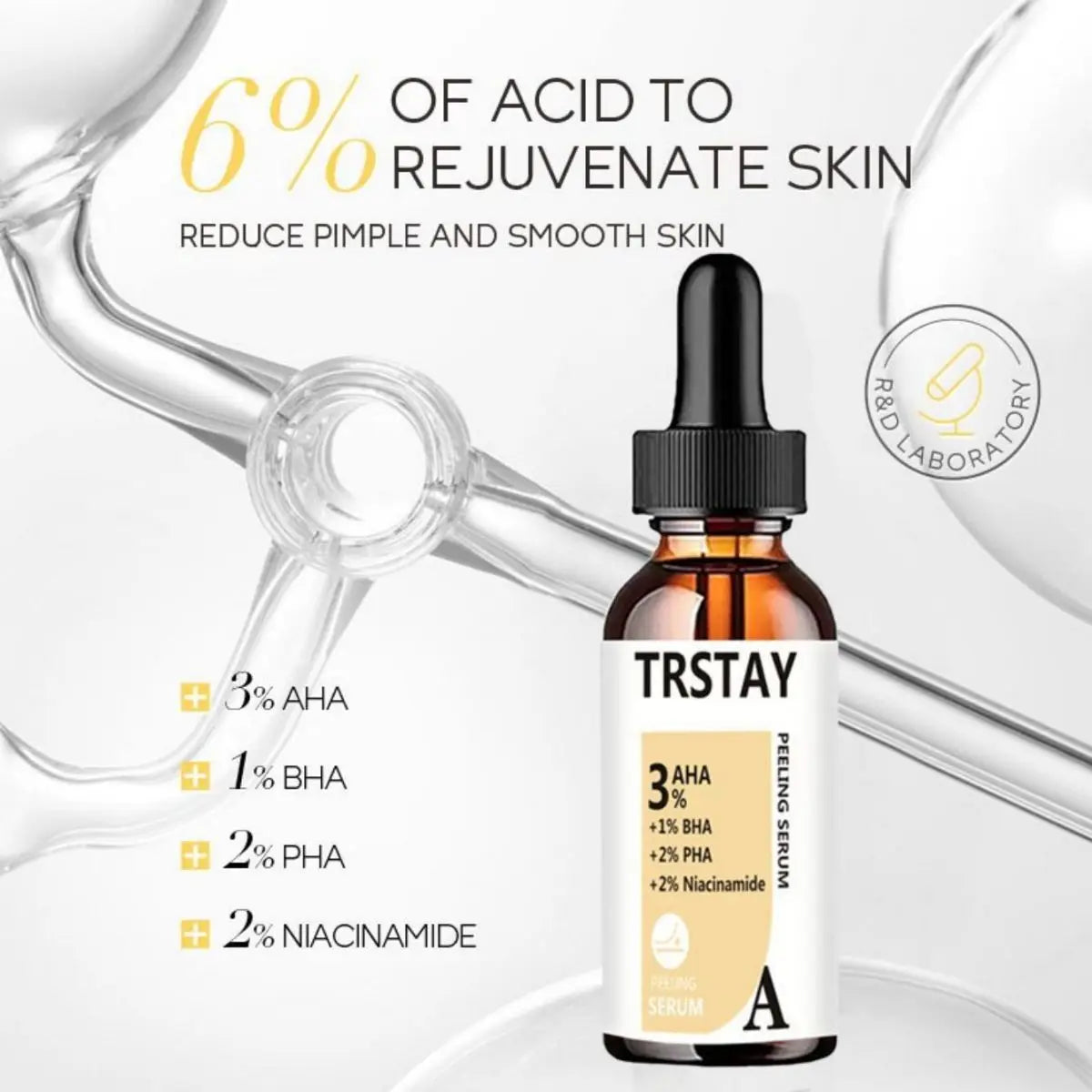 AHA Peeling Serum Salicylic Acid Face Essence Shrink Pores Acne Treatment Removal Blackhead Melasma Whitening Facial Skin Care Peaceful Pleasures Health and Wellness