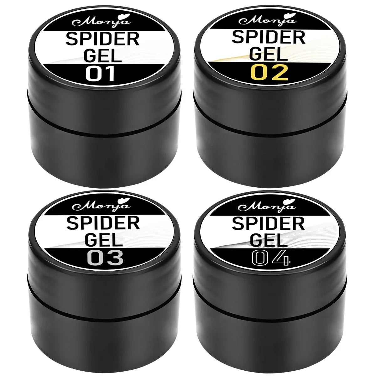 Nail Art Line Drawing Gel Set – Black & White Carving Polish