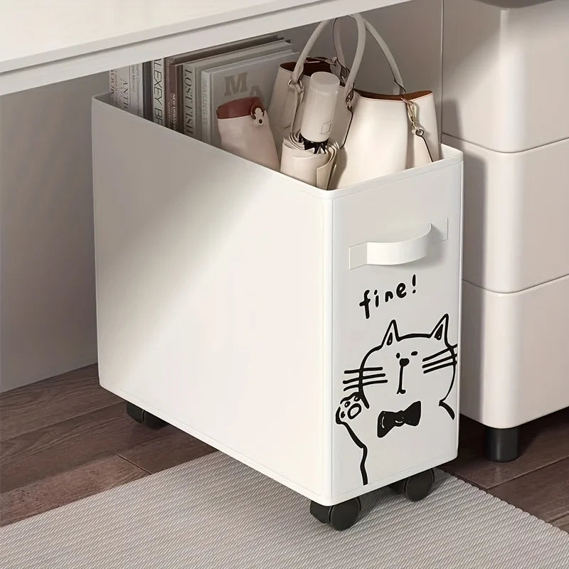Mobile Rolling Utility Cart | Under-Desk Storage Organizer
