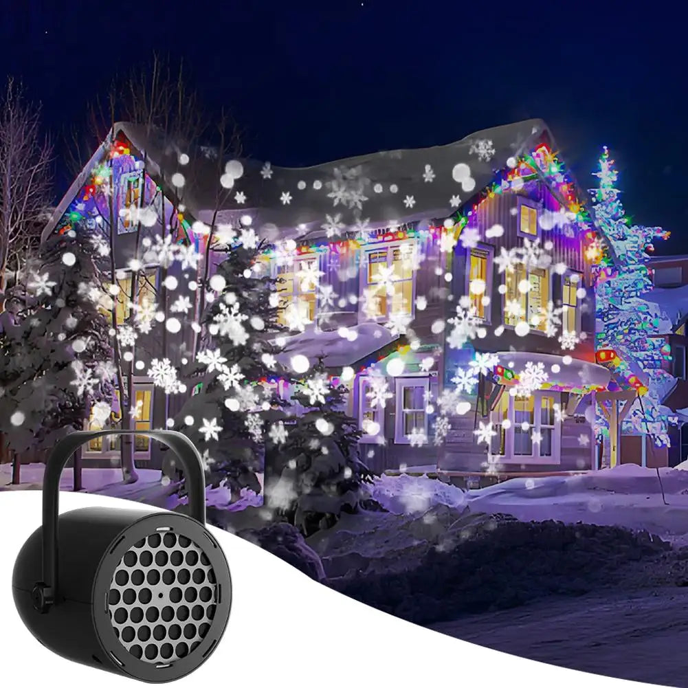Christmas LED Snowflake Projector Light – Indoor & Outdoor Holiday Projector Light Peaceful Pleasures Health and Wellness