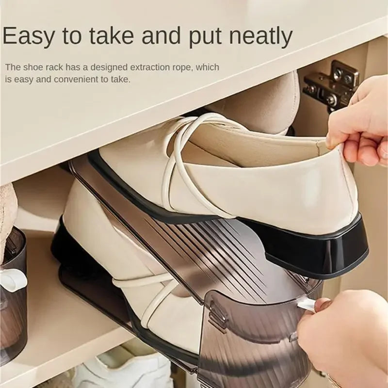 2026 New Integrated Shoe Support Shoe Cabinet Storage Rack Shoe Storage Rack Space-saving Removable Double-layer Adjustable Rack Peaceful Pleasures Health and Wellness
