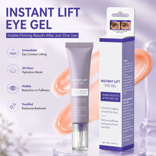 Instant Lift Eye Gel, For the Look of Puffiness & Bags, Fine Lines and Dark Circles, Skin Care for Unisex, Under Eye Brightener Peaceful Pleasures Health and Wellness
