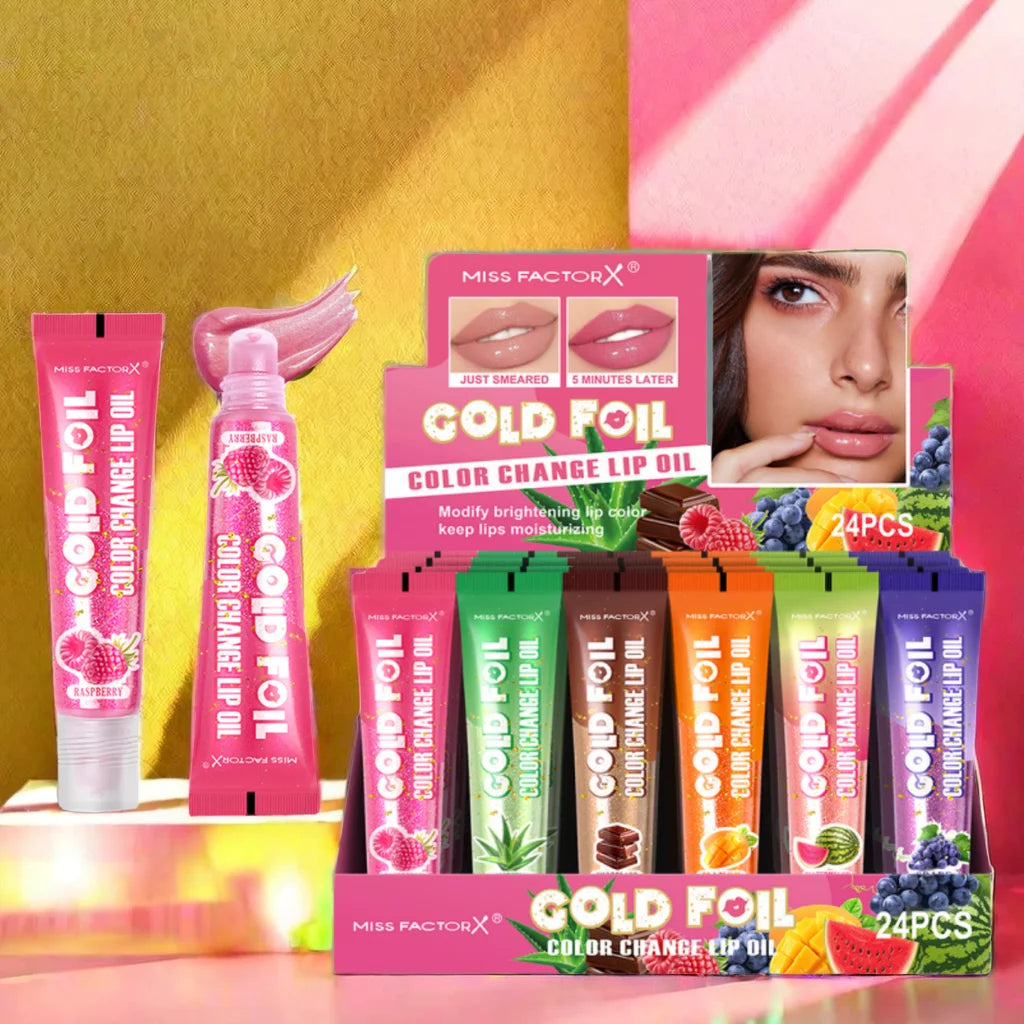 Shiny Lip Oil Gift Set 15ml×24PCS deep moisturizing non-decolorizing foil brightening and embellishing lip color gift Peaceful Pleasures Health and Wellness