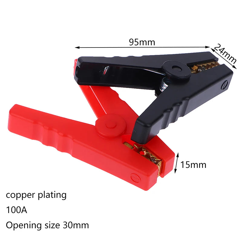 100A Insulated Alligator Clips – Car Battery Clamp Set (2pcs)