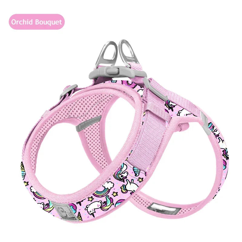 Truelove Floral Printing Mesh Harness for Dogs and Cats Small and Medium Breeds All Weather Adjustable Summer Walking TLH30131 Peaceful Pleasures Health and Wellness Orchid Bouquet XXS China Mainland
