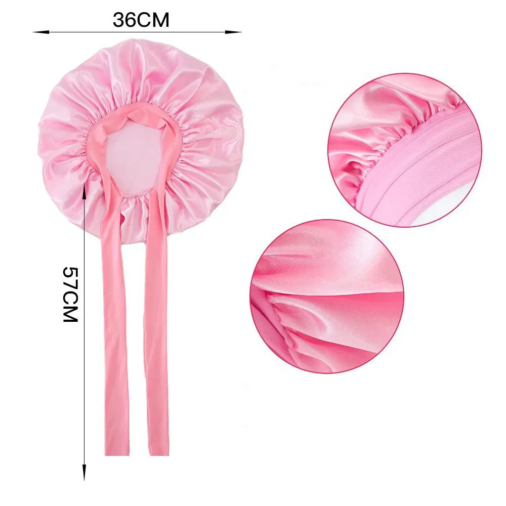 Satin Sleep Cap Night Bonnet for Women & Men – All Hair Types