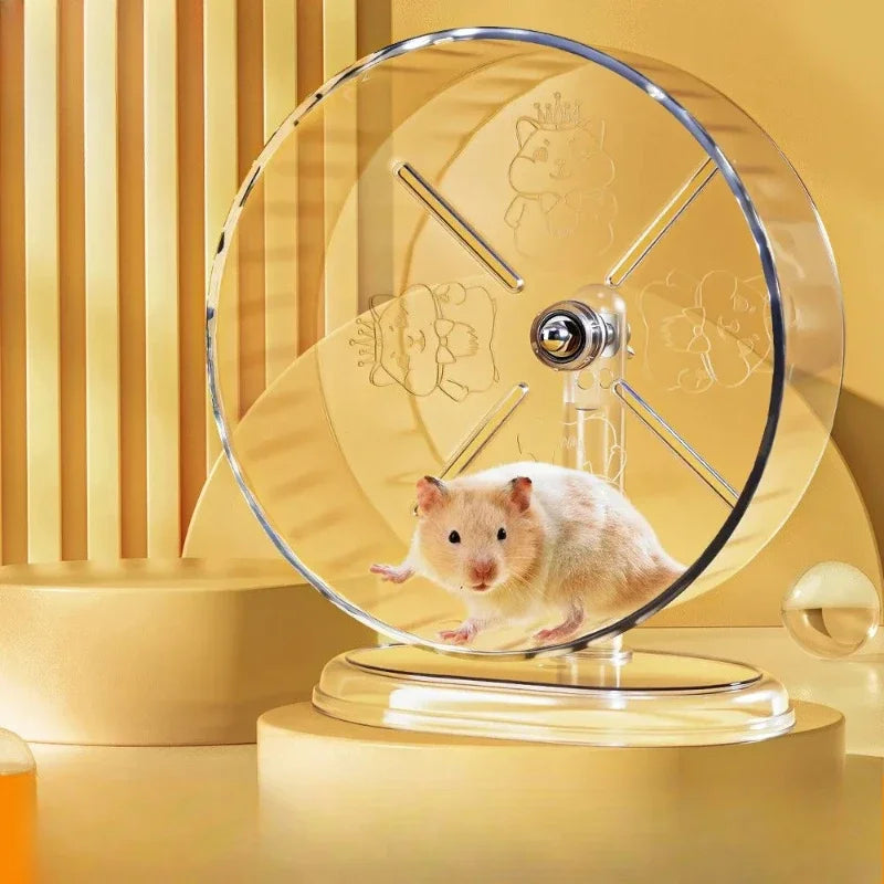 Silent Transparent Hamster Running Wheel | Small Pet Accessory