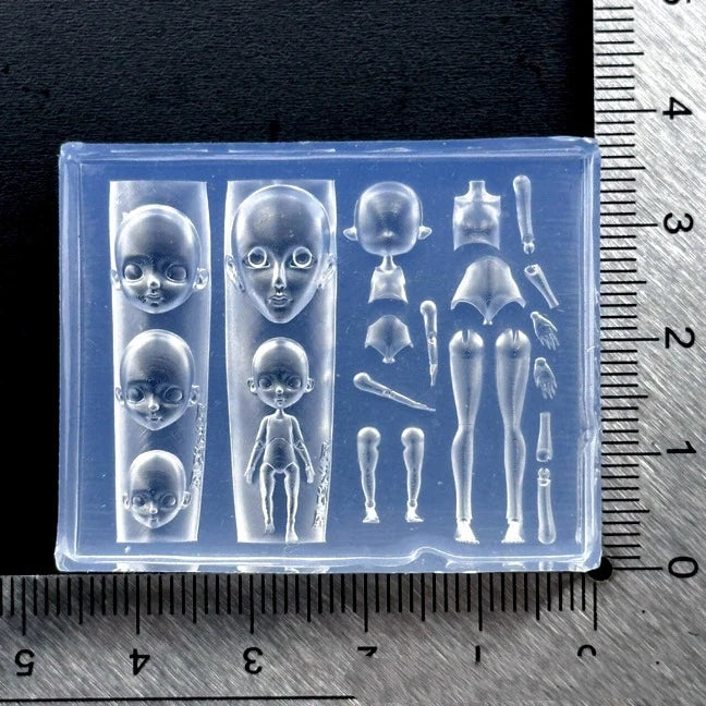 DIY Nail Art Design Kit with Armor Accessory and 3D Silicone Facial Doll Mould Peaceful Pleasures Health and Wellness