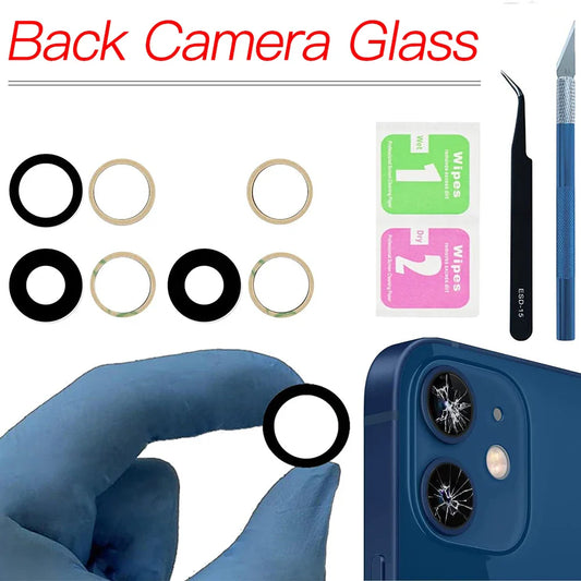 iPhone 11–14 Rear Camera Glass Lens Replacement Kit + Tools Camera Lens Replacement Oasis Select