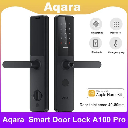 Aqara Smart Door Lock A100 Pro Zigbee Bluetooth 5.0 NFC Card Lock Bluetooth Smart Fingerprint Unlock Work with Apple Homekit Peaceful Pleasures Health and Wellness