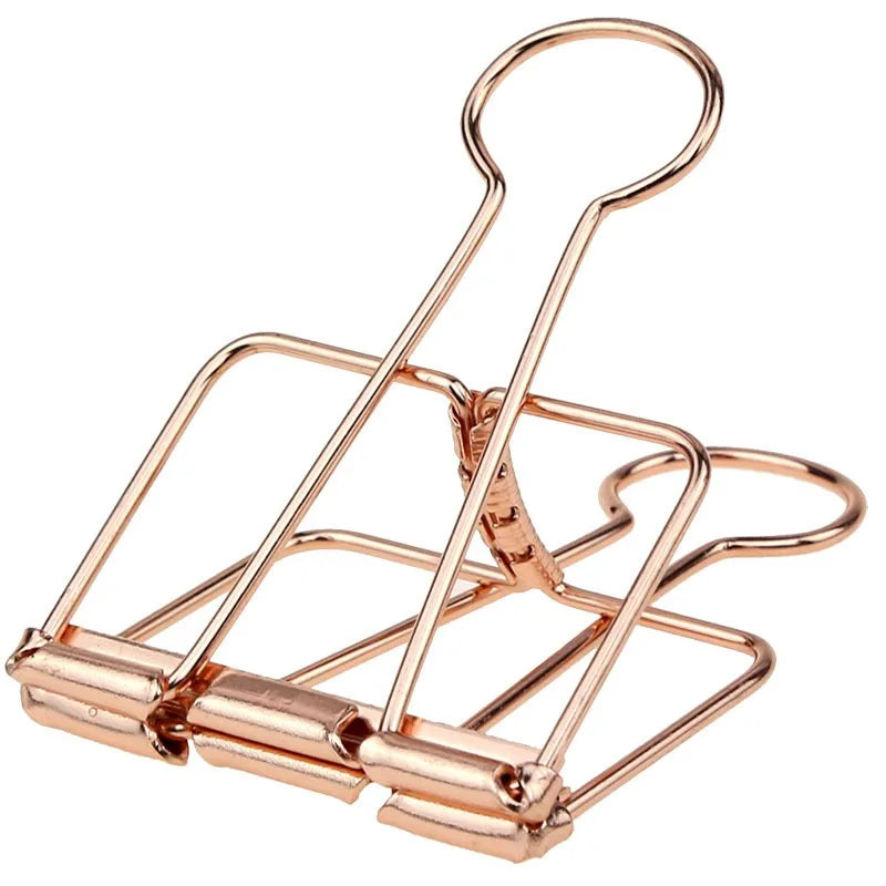 Hollow Metal Long Tail Clip Office Storage Binding Tailcoat Creative