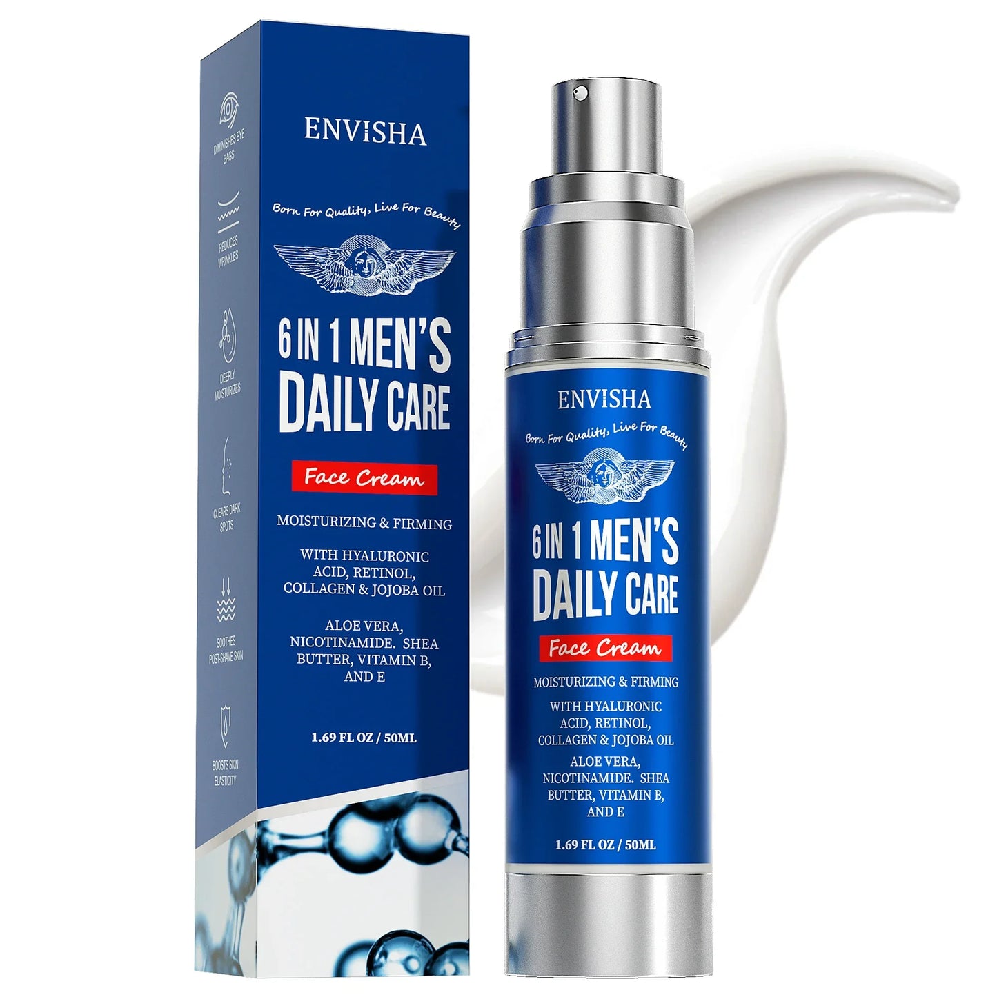ENVISHA 6-in-1 Men's Face Cream – Anti-Aging, Firming & Whitening Peaceful Pleasures Health and Wellness 6 IN 1 MENS CARE