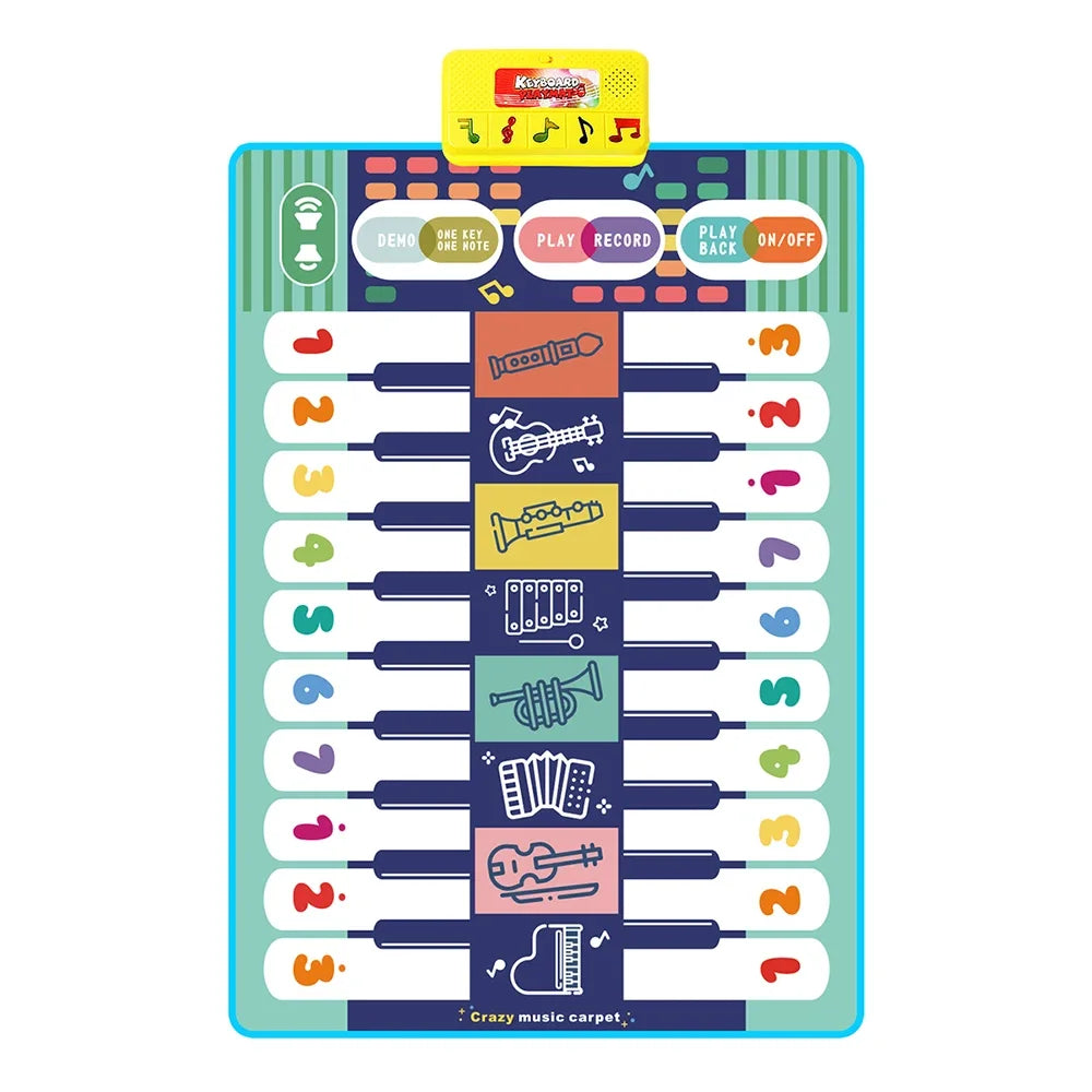 Kids Musical Piano Mat Toddle Dance Duet Keyboard Play 20 Keys 5 Paly