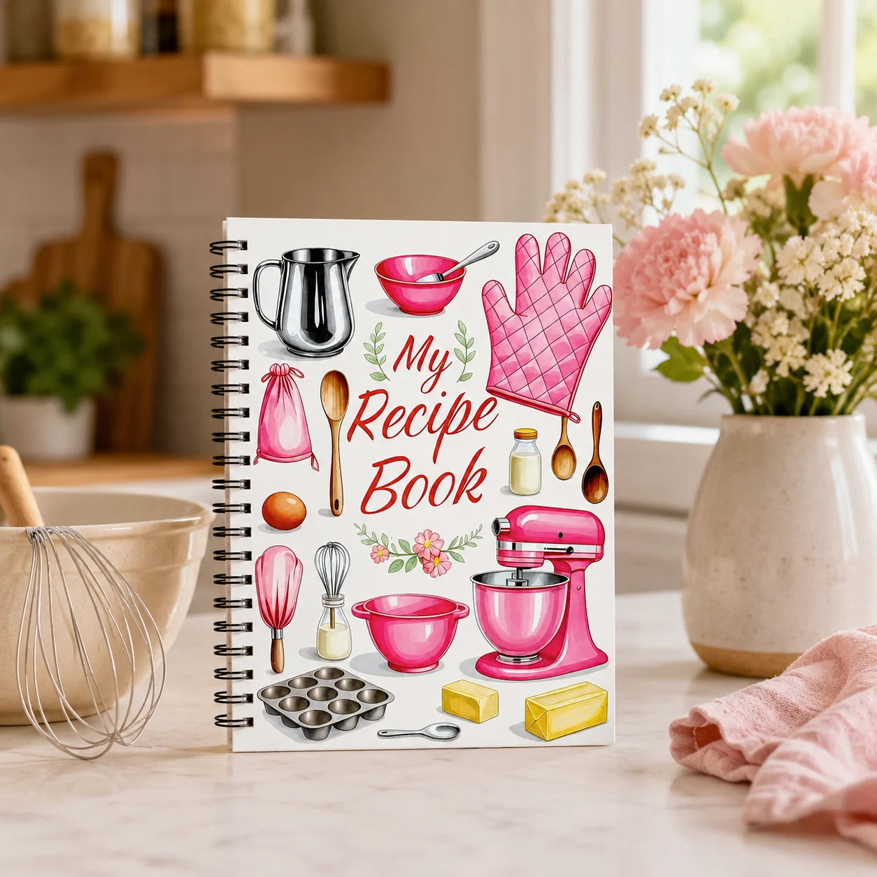 My Recipe Book Spiral Bound Baking Notebook A5 Kitchen Organizer