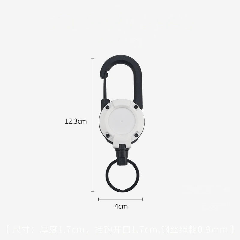 Retractable Tactical Keychain Clip | Anti-Loss Wire Rope