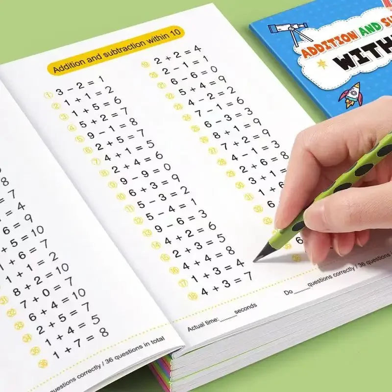 Addition Subtraction Arithmetic Exercise Book Quick Calculation Math