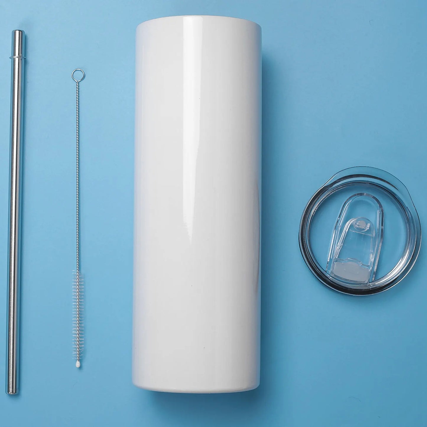 20 oz Skinny Sublimation Tumblers | Stainless Steel Blanks 4-Pack