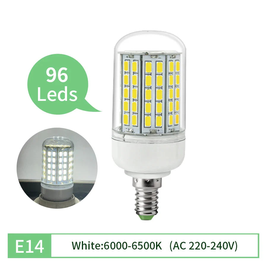 E27 E14 LED Corn Bulb 220V 5730 SMD – Energy Saving 50,000Hr