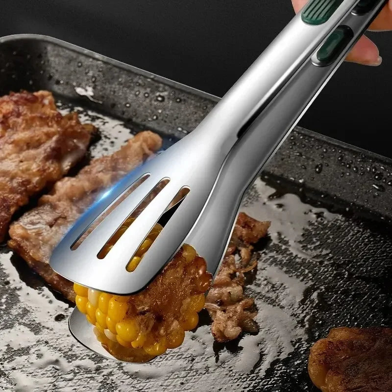 Stainless Steel Non-Slip Food Tongs | BBQ, Salad & Buffet