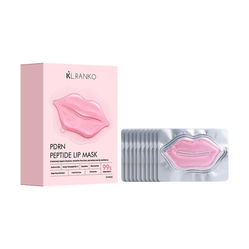 PDRN Pink Skin Care Set with Toner Serum Cream and Masks Hydrating Smoothing Daily Facial Care Kit for Moisturized Plump Skin Peaceful Pleasures Health and Wellness lip mask
