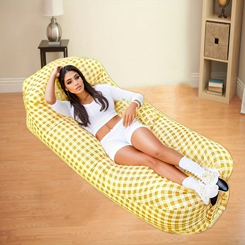 Outdoor Lazy Inflatable Sofa For Nap, Portable Air Mattress For Picnic, Camping Inflatable Mattress, Air Bed For Music Festival Peaceful Pleasures Health and Wellness