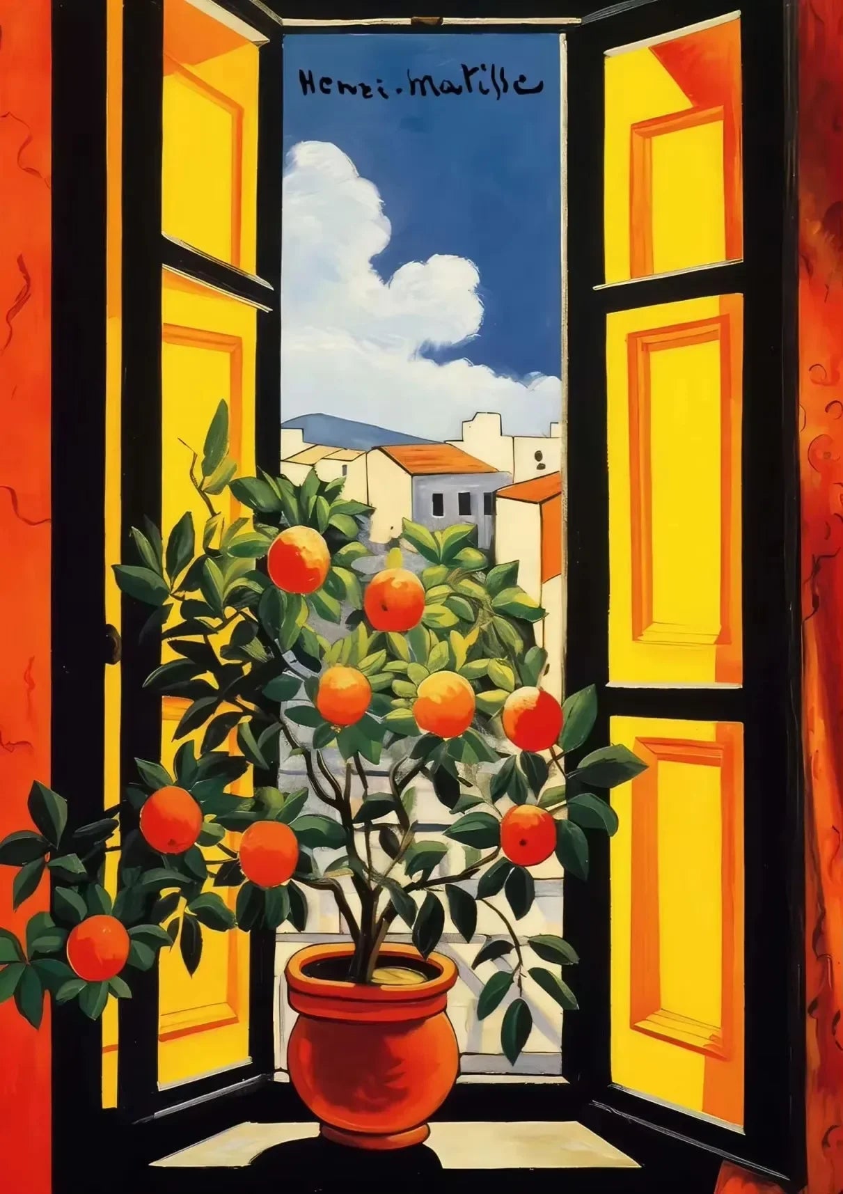 Henri Matisse Open Window Canvas Wall Art | Nordic Print Decor