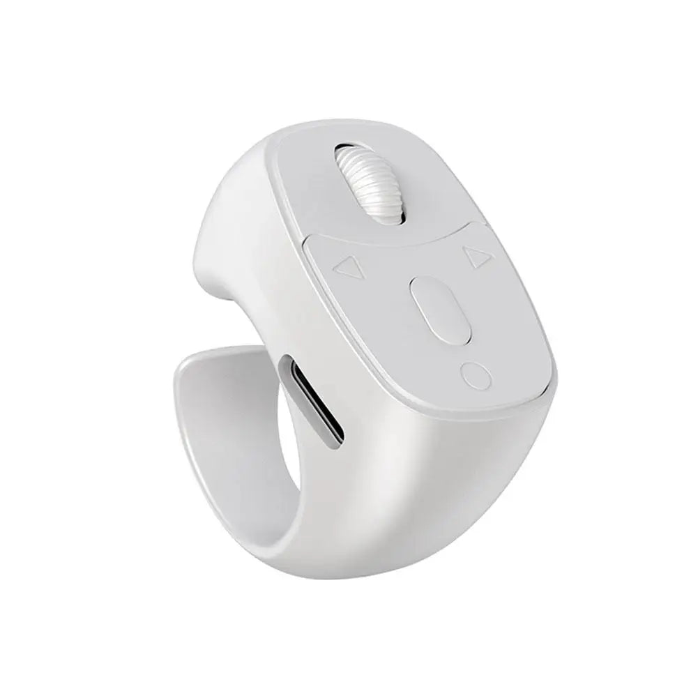 Bluetooth Ring Remote – Page Turner, Selfie & TikTok Clicker Peaceful Pleasures Health and Wellness White