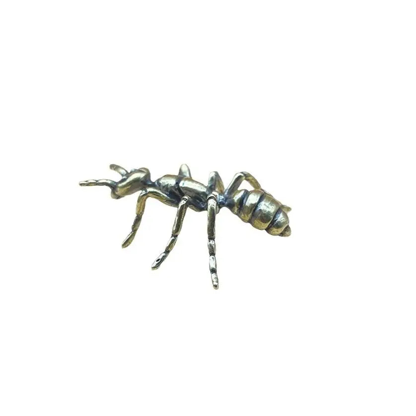 Brass Ant Figurines Miniature Simulation Insect Desk Ornament Table