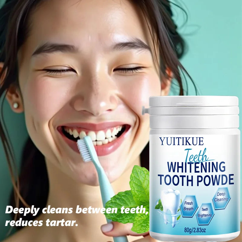 Yuitikue Teeth Whitening Tooth Powder, 80g Natural Mint Tooth Powder for Deep Cleaning, Fresh Breath & Teeth Brightening Peaceful Pleasures Health and Wellness