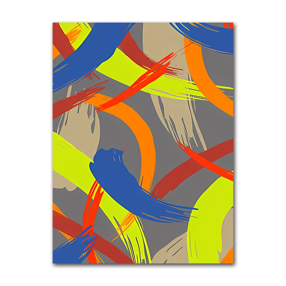 Classic Abstract Art Poster, Colorful Line Image Printing Canvas Art Painting, Used for Home Room Decoration Poster, Frameless Peaceful Pleasures Health and Wellness 82139-12 20x30cm Unframed