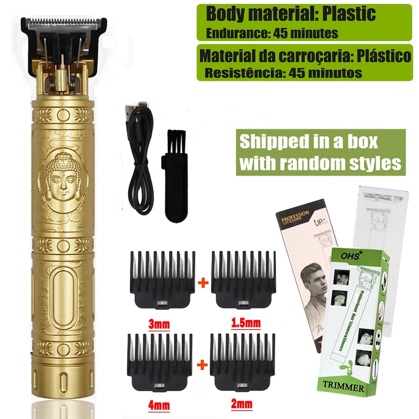 OHS T9 Electric Hair Clipper & Beard Trimmer – 0mm Barber