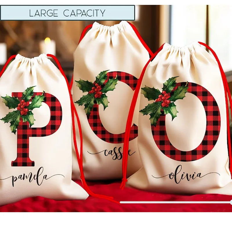 Personalized Christmas Gift Sack | Custom Santa Stocking Bag