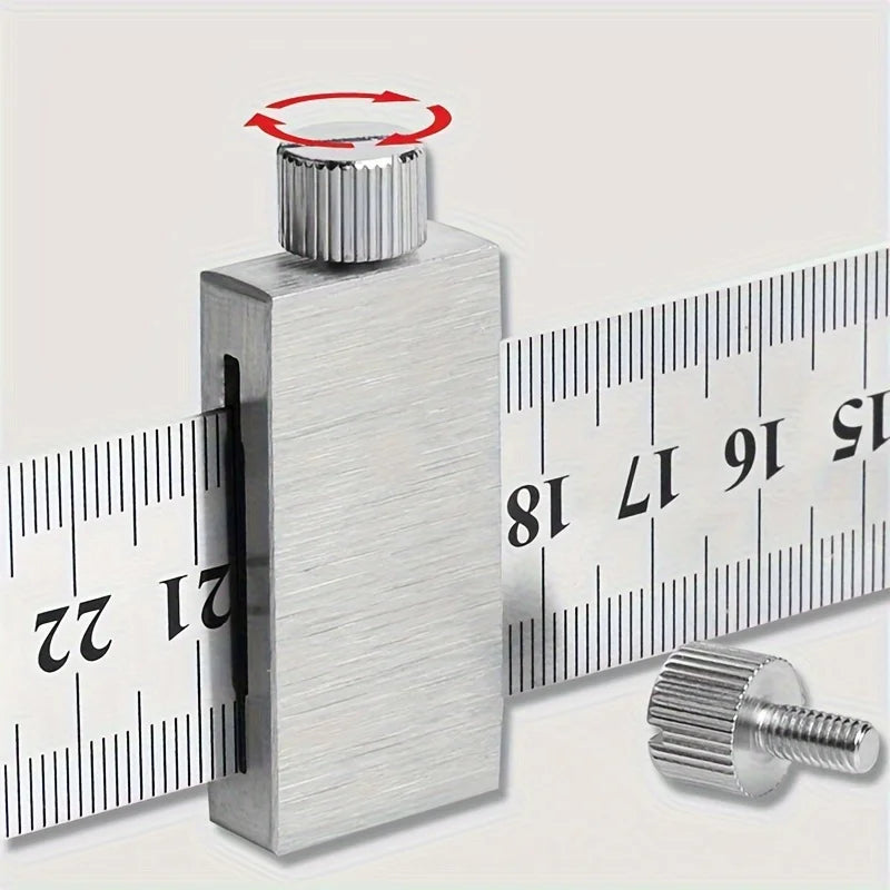 Carpenter's Ruler Stoppers Steel Precision Scribe Marking Gauge