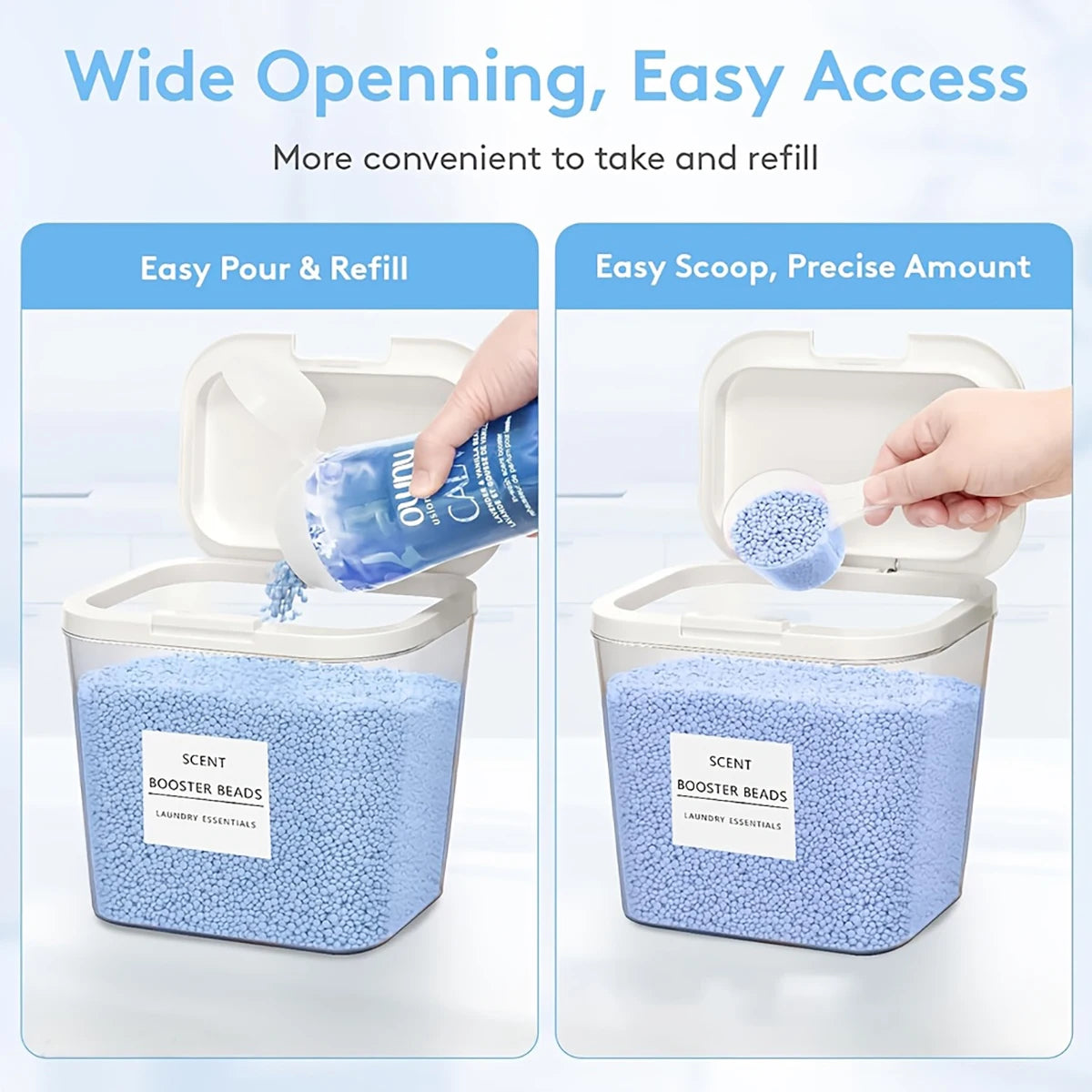 Laundry Pod Container with Pop-up Lid Laundry Room Storage Container for Detergent Pods Laundry Powder Scent Booster Container Peaceful Pleasures Health and Wellness