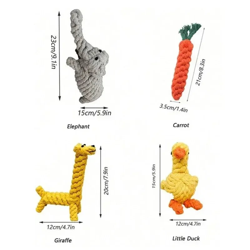 Hand-Woven Rope Knot Dog Toy – Small & Medium Dogs
