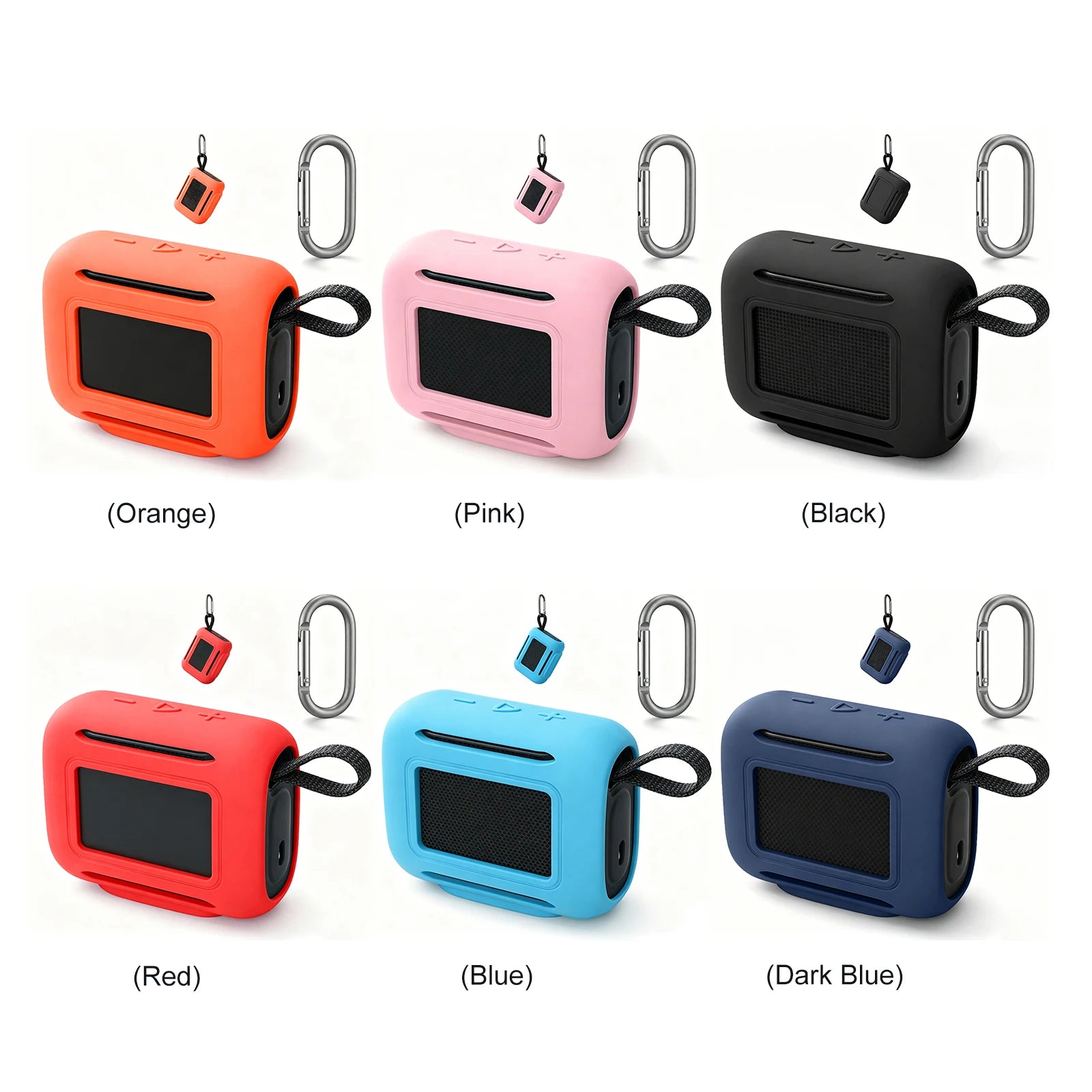 Protective Sleeve for GO 5 Bluetooth-compatible Speaker Protective Cover Protective Skin Case Shockproof with Carabiner Peaceful Pleasures Health and Wellness